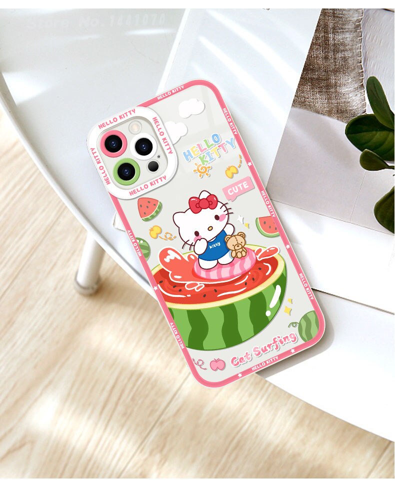 Cartoon Clear Case For iPhone 14 15 Pro Max 13 12 Pro Plus Back Soft Silicone Cover