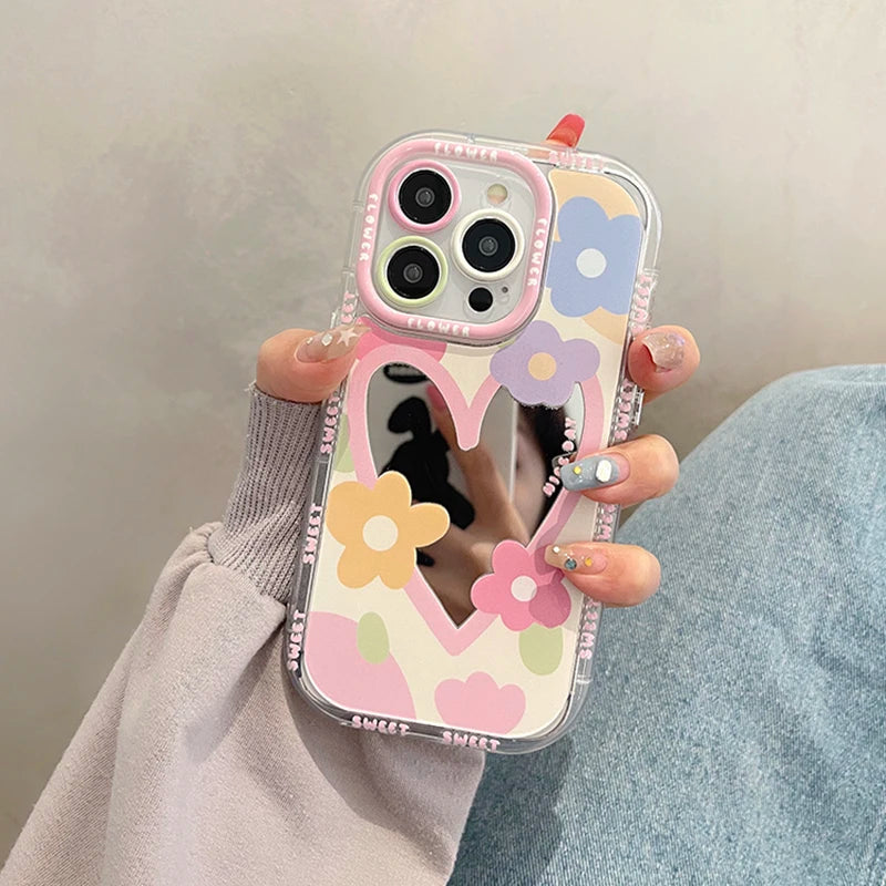 Mirror Phone Case For iPhone 14 13 12 15 Pro Max Cover
