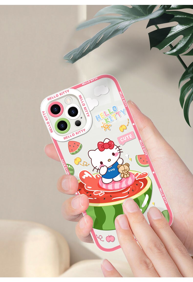 Cartoon Clear Case For iPhone 14 15 Pro Max 13 12 Pro Plus Back Soft Silicone Cover