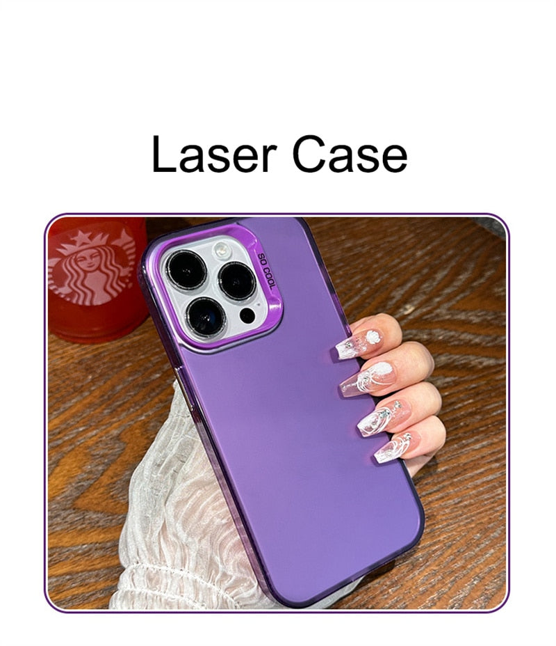 iPhone 15 14 13 12 Luxury Shockproof Gradient Phone Case
