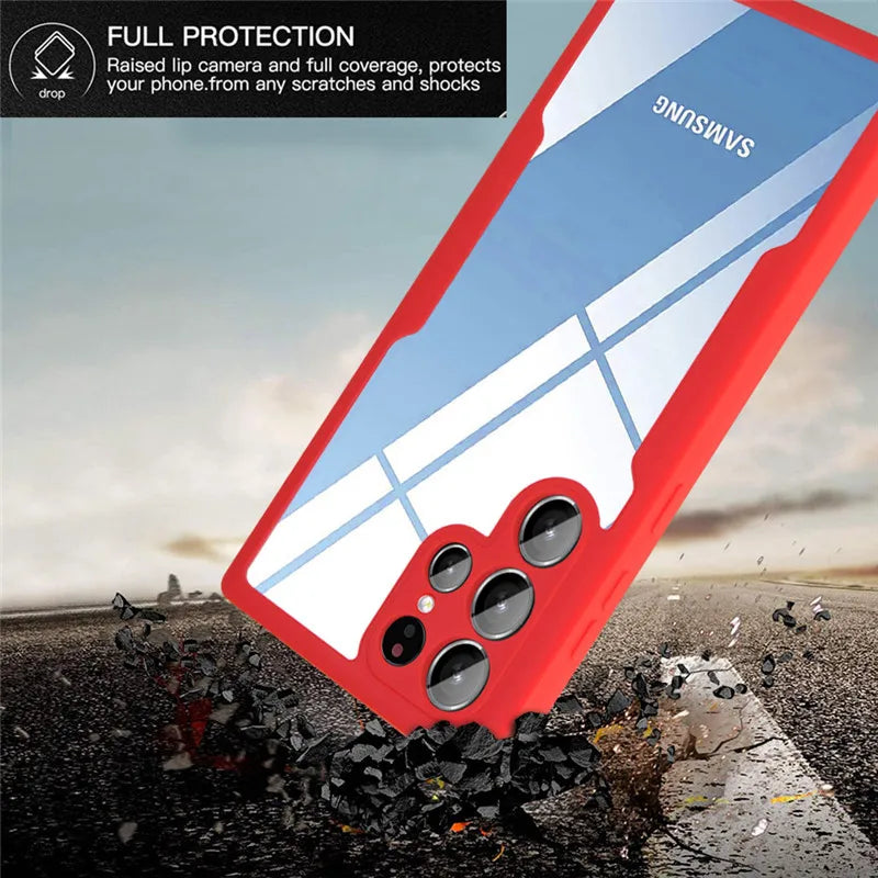 Case For Samsung Galaxy S24 S22 Ultra S21FE S23 Plus A13 A32 A52 A72 A73 Screen Shockproof Cover