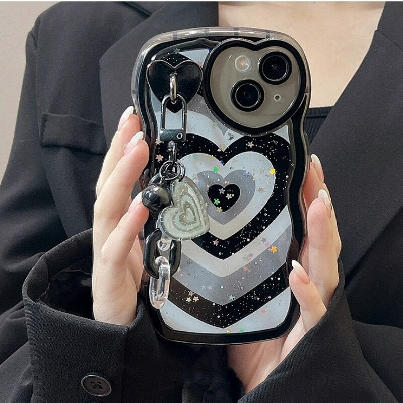 Keychain Cute Case For iPhone 14 13 12 Pro Plus XS Max Soft Cover