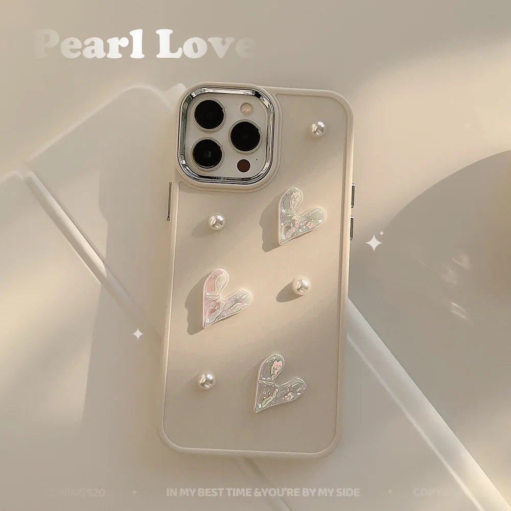 Heart Phone Case For iPhone 12 13 14 15 Pro Max Plus Cover