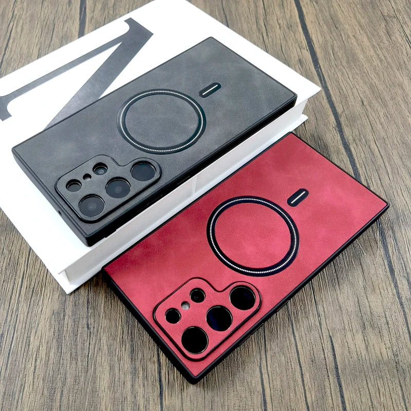Matte Leather Case For Samsung Galaxy