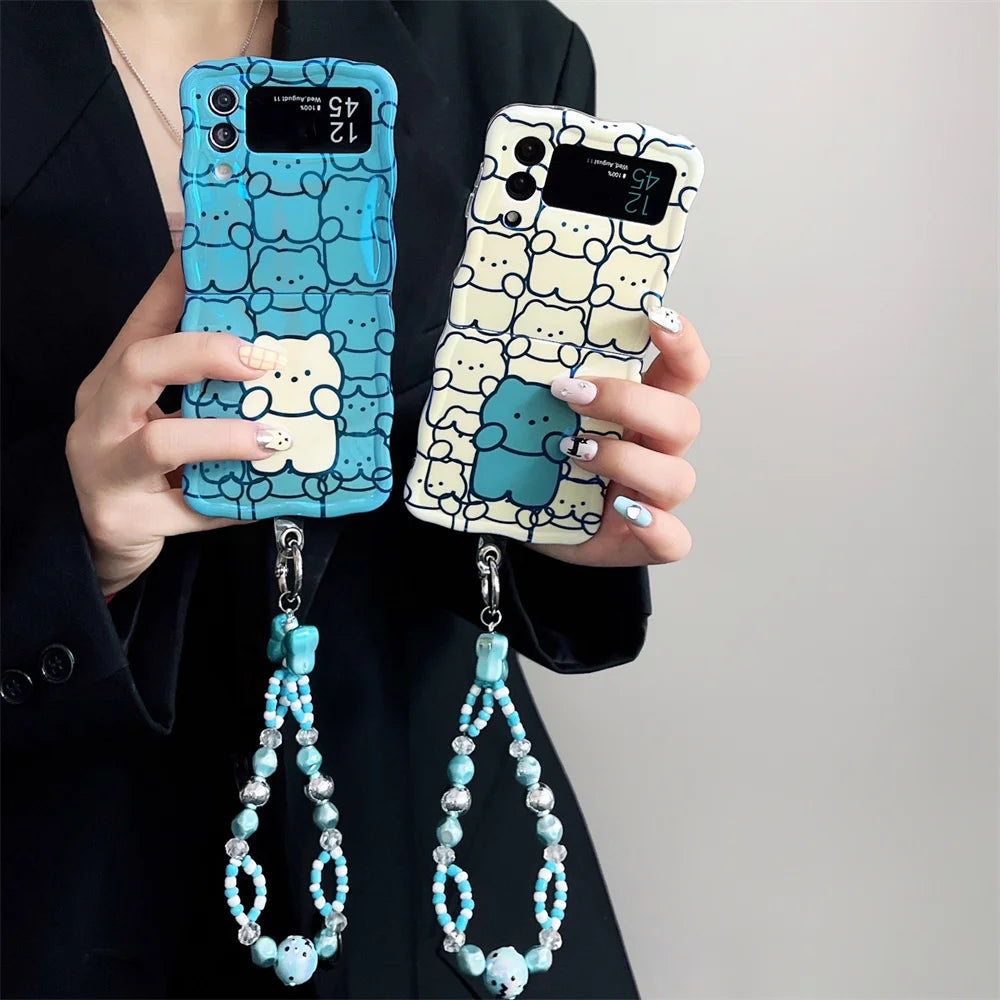 For Samsung Galaxy ZFlip 5 Flip 4 Zflip 3 Wrist Chain Cover