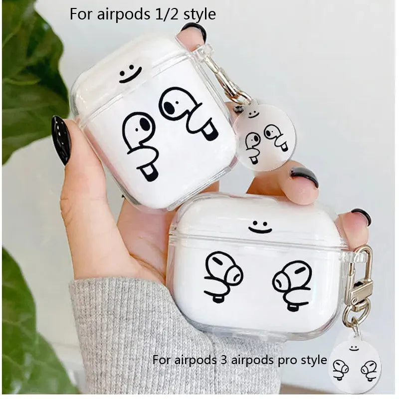 Earphone Case For Airpods Pro 3 Cover Bluetooth For Airpod 2 1 Cases Keyring