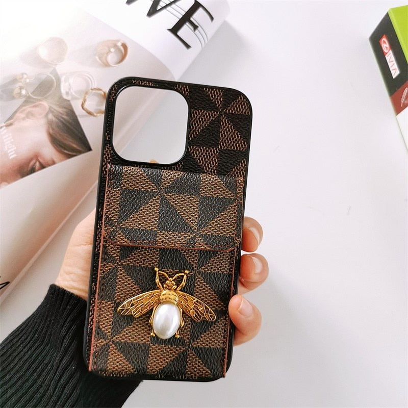 Leather Phone Cover Case For Iphone 14 13 12 Pro Plus