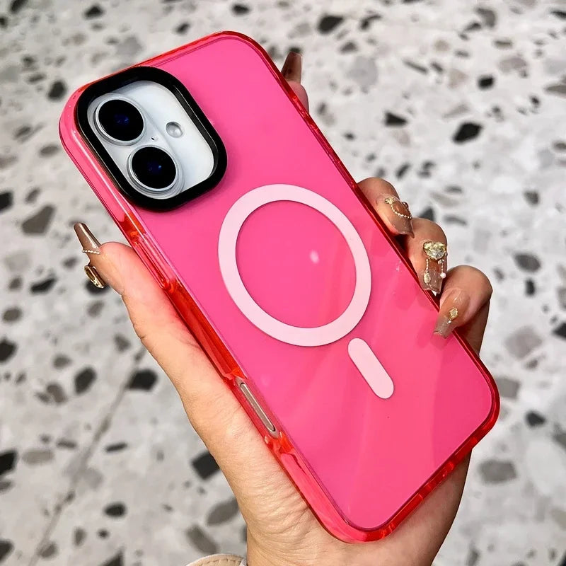 Neon Color Clear Magsafe Case for iPhone