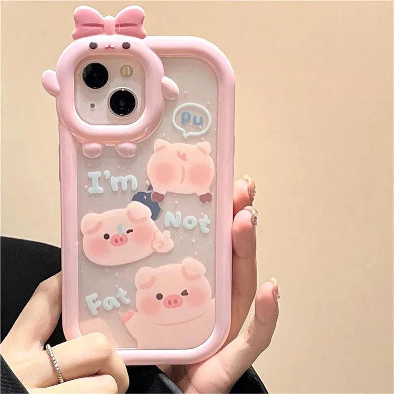 Cute Pig Case For IPhone 14 13 12 15 Pro Max Plus Cover