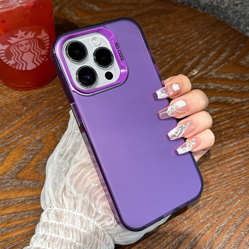 iPhone 15 14 13 12 Luxury Shockproof Gradient Phone Case
