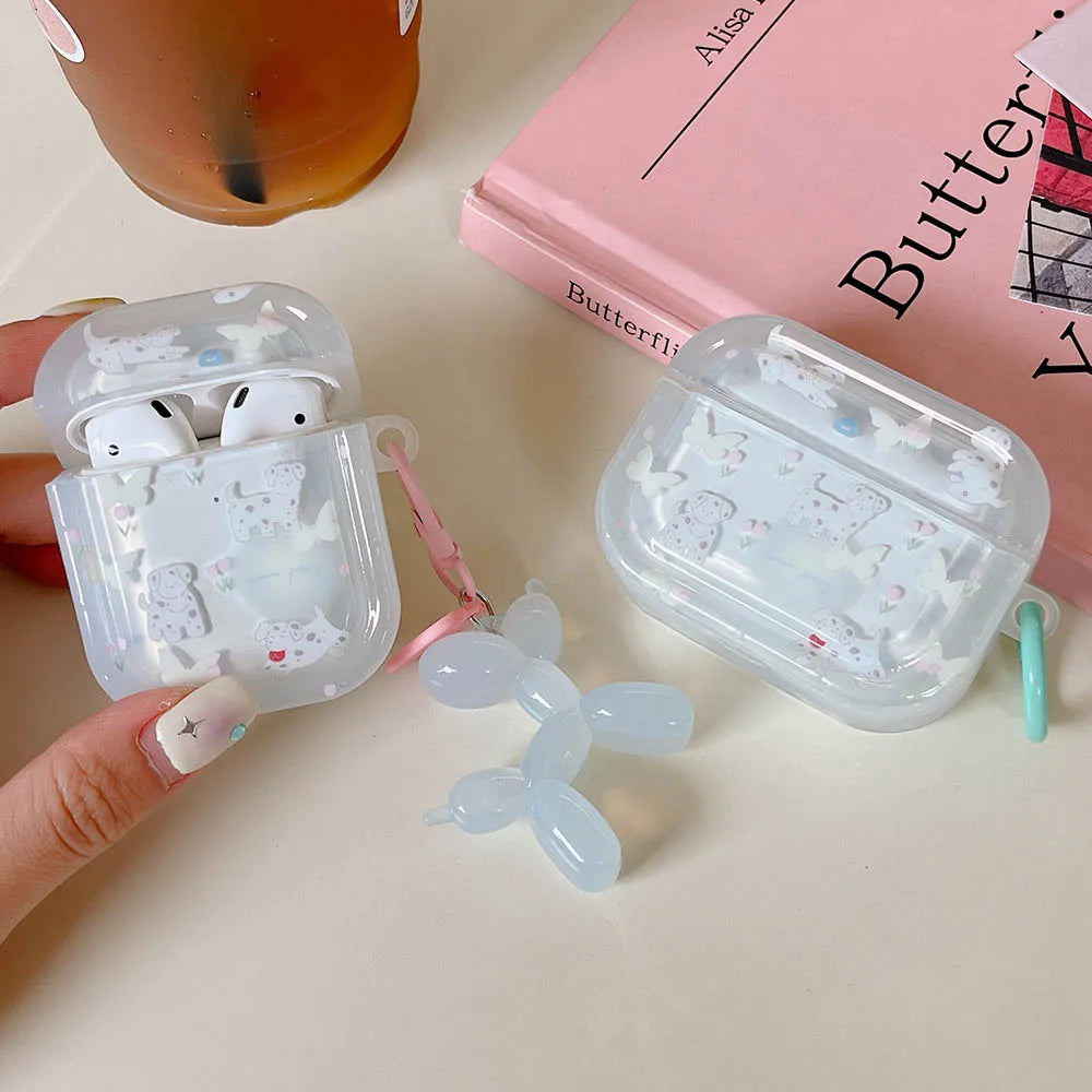 Cute clear airpods 1 2 3 pro 2 bluetooth earphone case