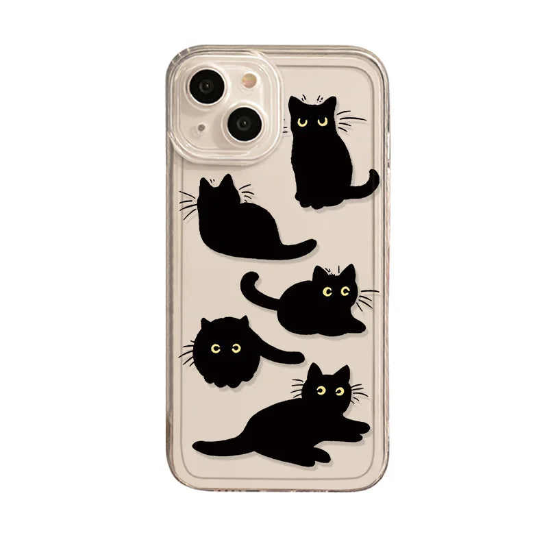 iPhone 13 15 Cover for 12 14 Pro Max Plus Cat Case