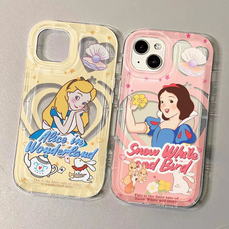 Clear Phone Case for iPhone 15 14 13 12 Pro Max Plus Cartoon Soft Cover