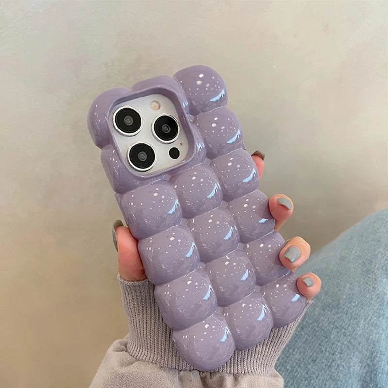 Cute Block Phone Case For iPhone 14 13 12 15 Pro Max Cover