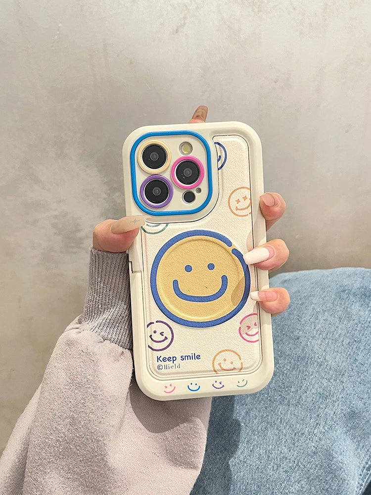 Smile Case For iPhone 12 13 14 15 Pro Max Plus For Magsafe Cover