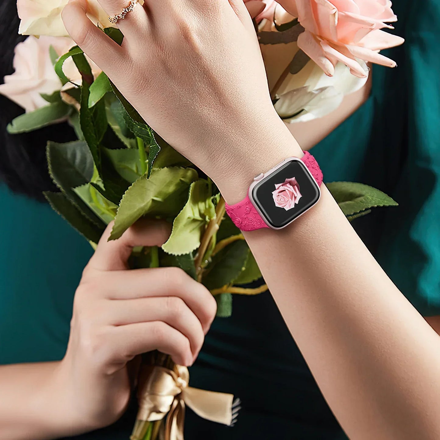 Floral Strap For Apple Watch Band