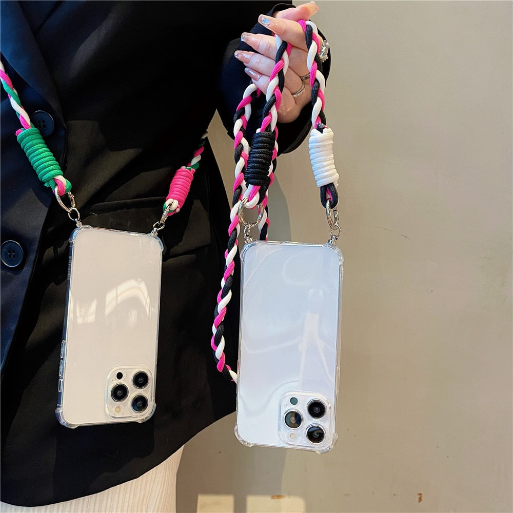 Crossbody Lanyard Case for iphone 14 Pro Max 13 12 Plus Cover