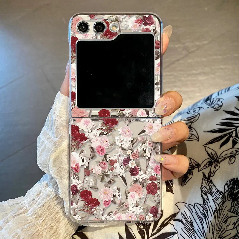 For Samsung Galaxy Z Flip Flower Case