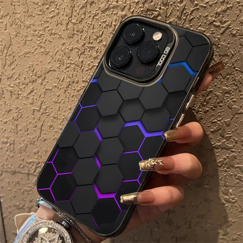 Hard Bumper Phone Case For iPhone Building Block Cover