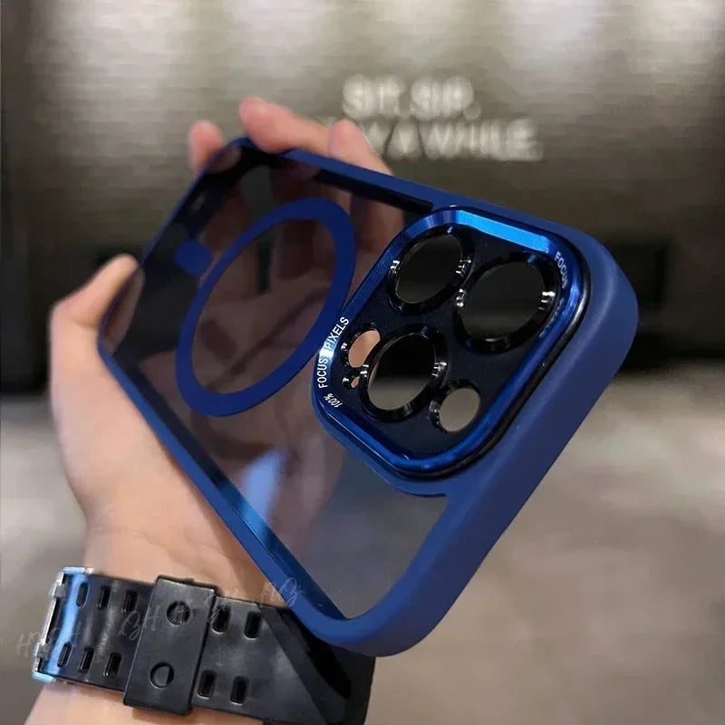 Luxury Magnetic Metal Lens Bumper Protection Case