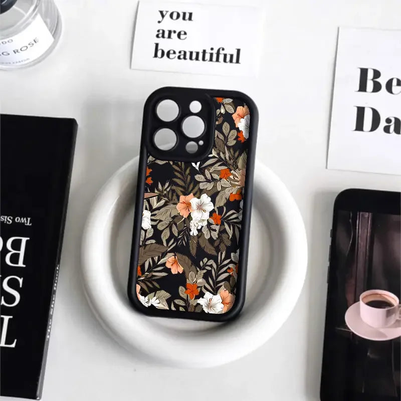 Flower Silicone Phone Case For iPhone Cover