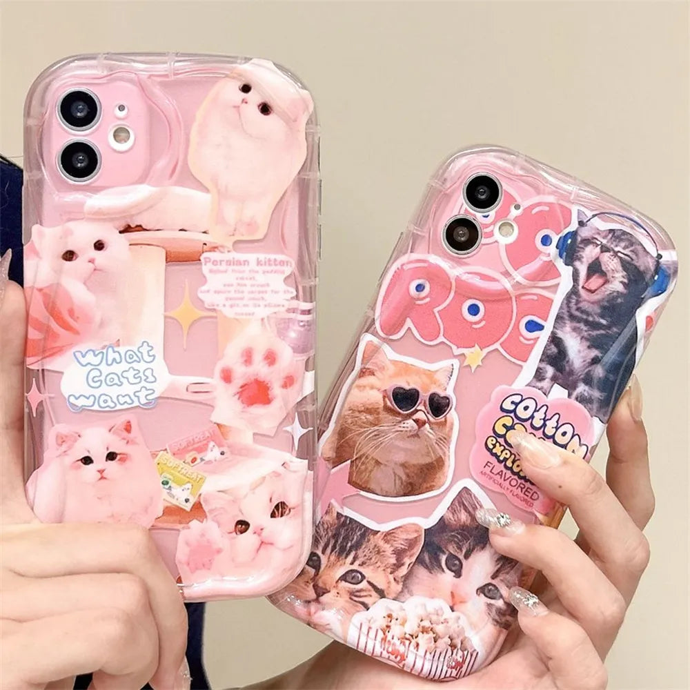 Phone Case For iPhone 15 12 13 14 Pro Max Plus Cute Soft Cover