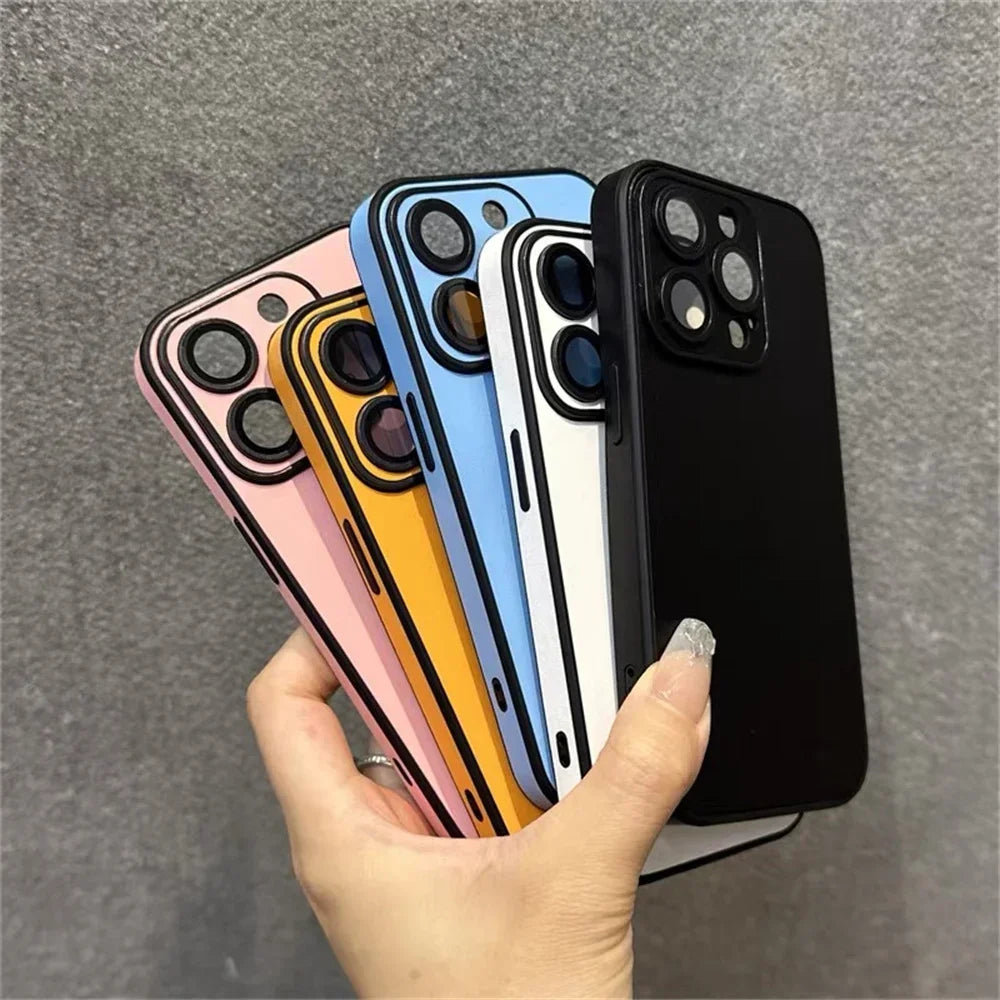 Double Color Leather iPhone Case