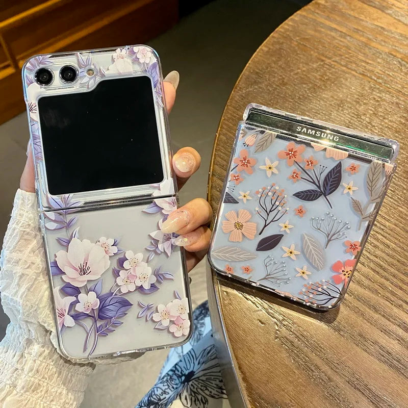 For Samsung Galaxy Z Flip Flower Case