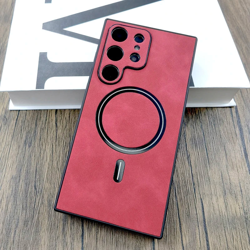 Matte Leather Case For Samsung Galaxy