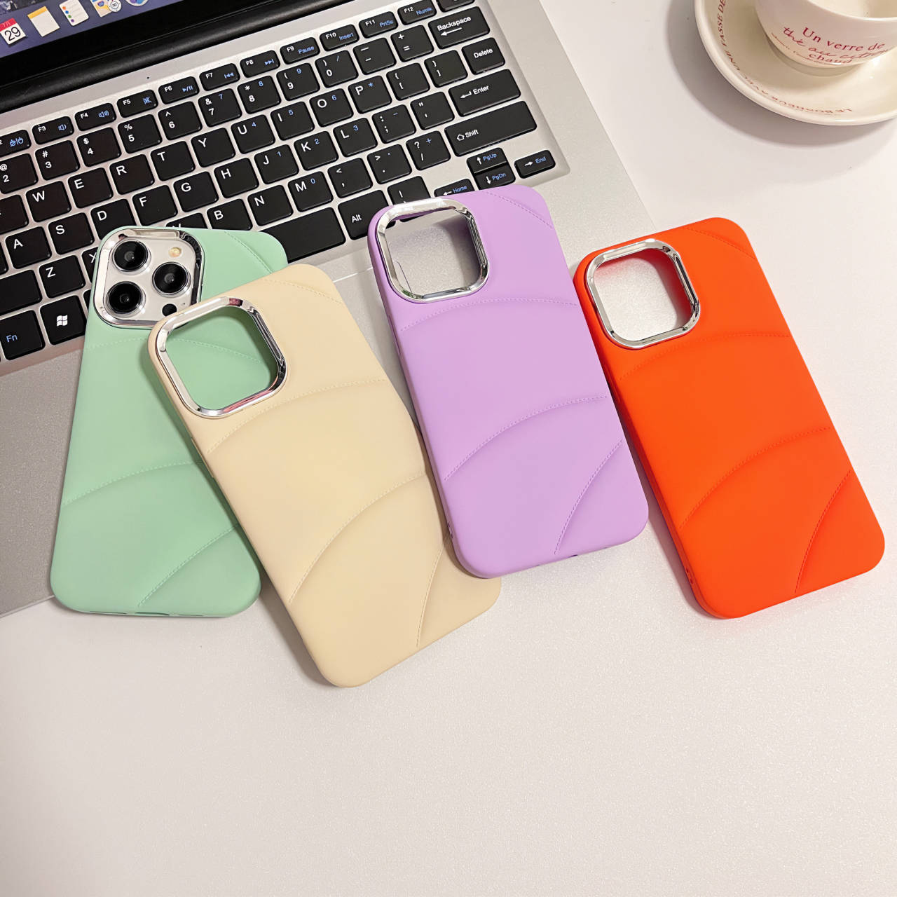 Phone Case For iPhone 15 13 12 14 Pro Max Plain Silicone Cover