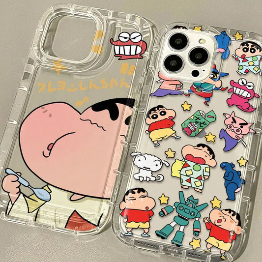 Phone Case for iPhone 15 14 13 12 Pro Max Plus Cartoon Clear Silicone Cover