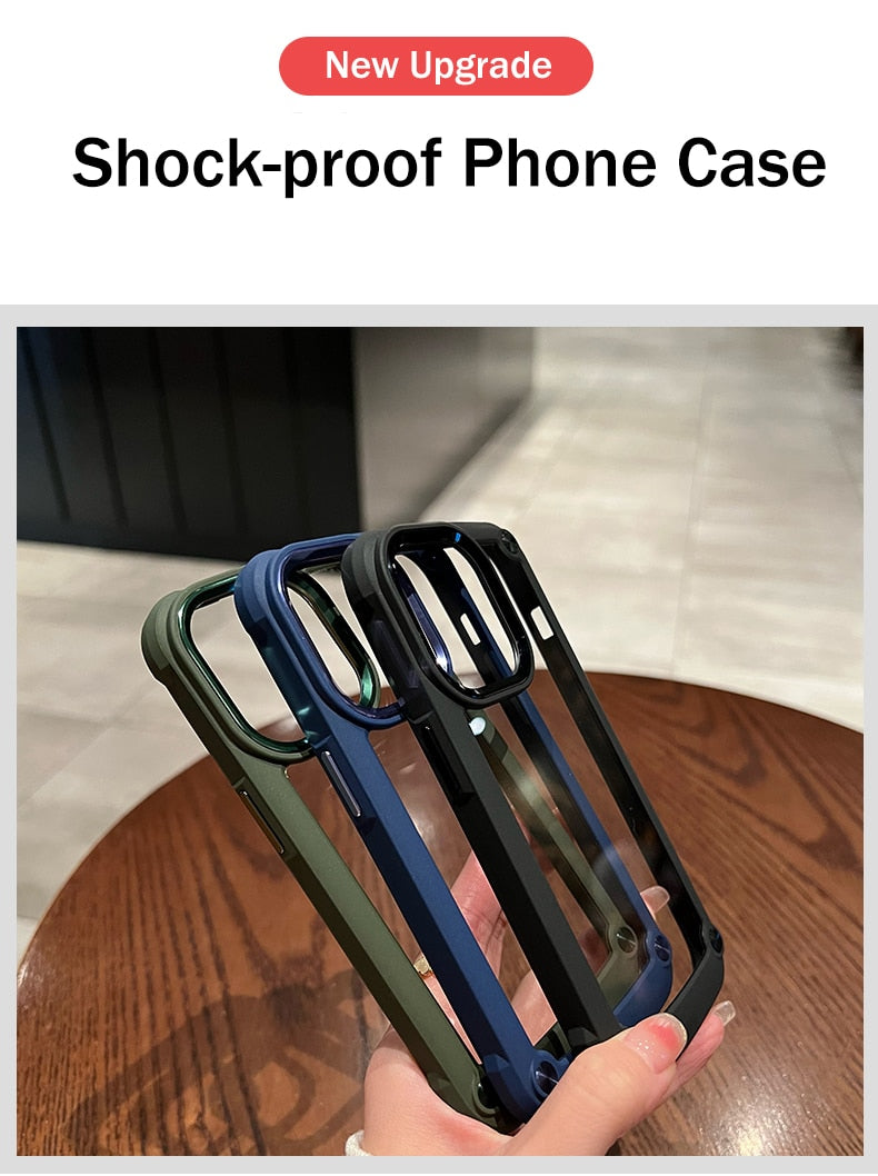 iPhone 15 14 13 12 Shockproof Armor Bumper Case