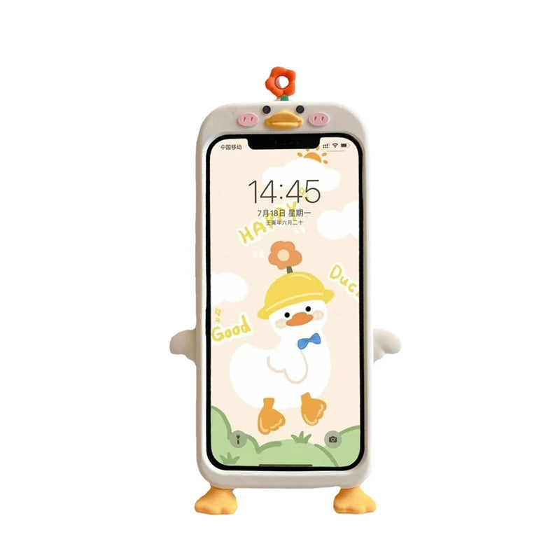 Cartoon Silicone Case For iPhone 15 14 13 12 Pro Plus Protective Soft Cover