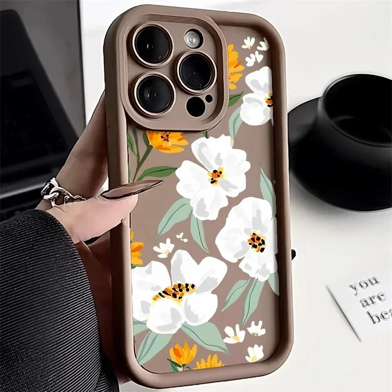 Flower Silicone Phone Case For iPhone Cover