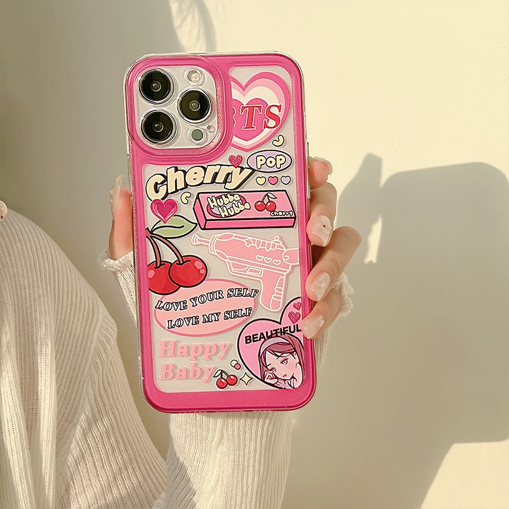 Phone Case For iPhone 14 13 12 Pro Max Plus Cute Protective Cover