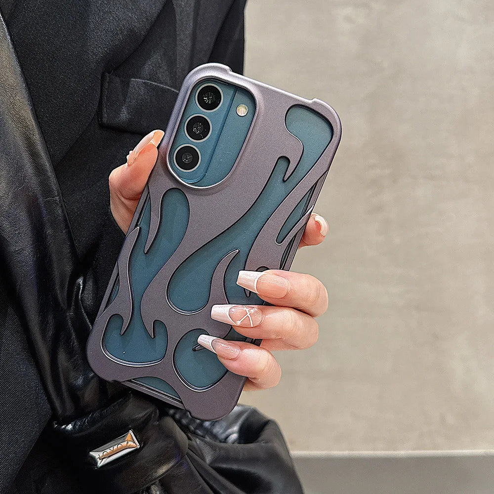 Plating Hollow Flame Matte Case