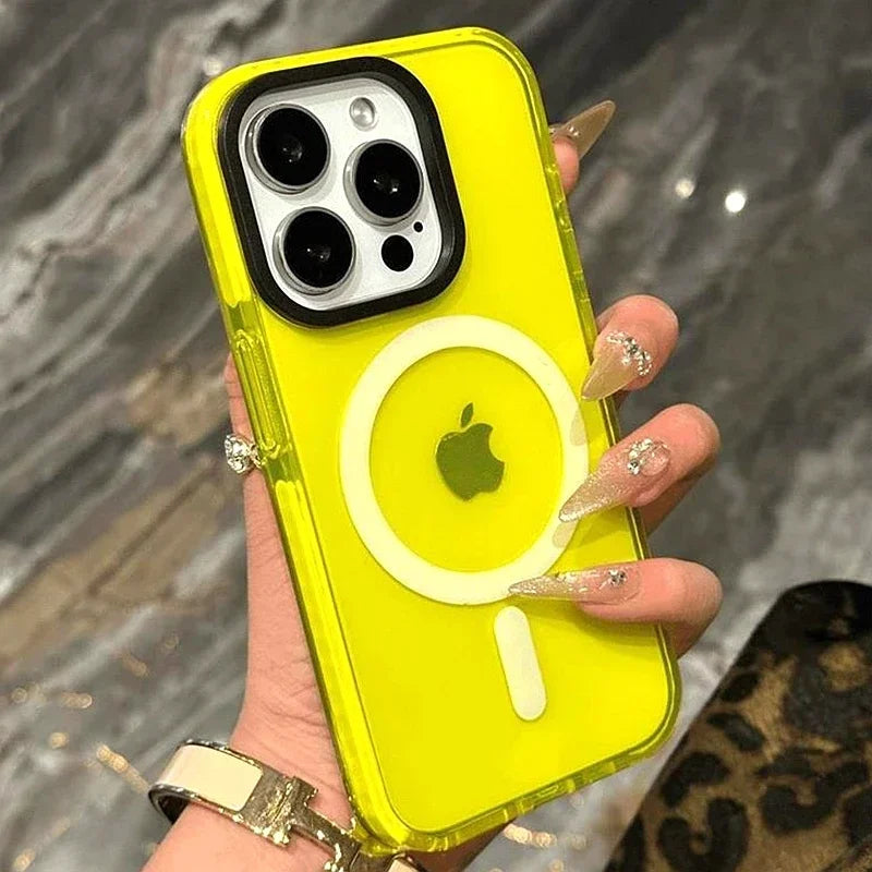 Neon Color Clear Magsafe Case for iPhone