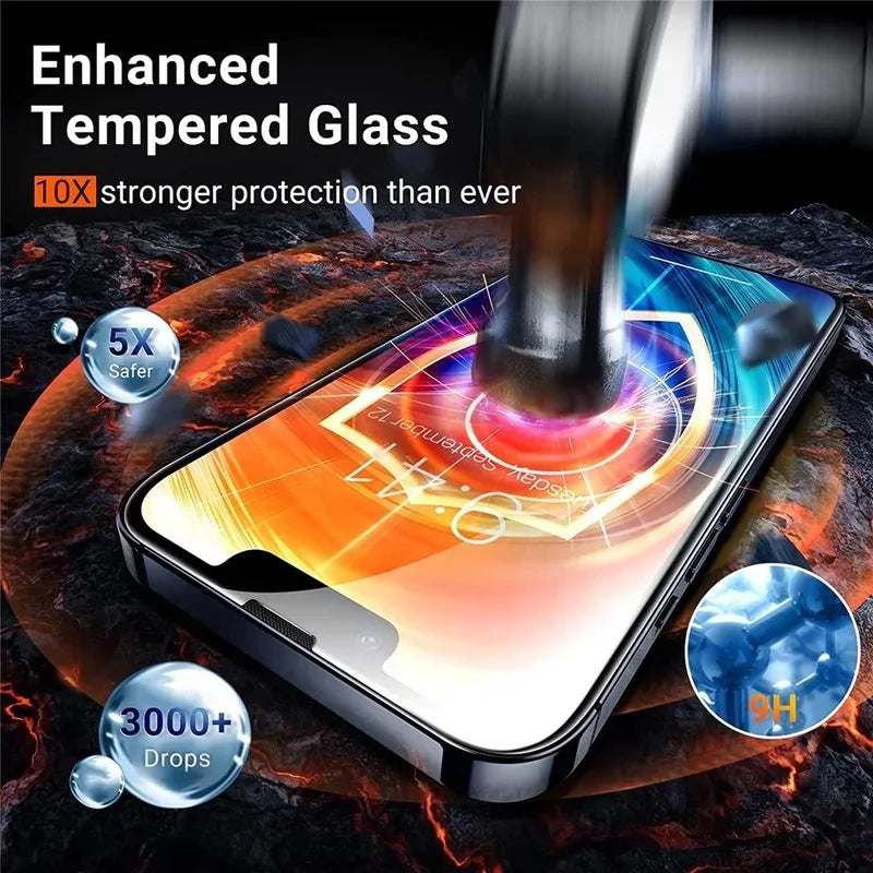 1-5Pcs Tempered Glass For iPhone Screen Protector Glass Film