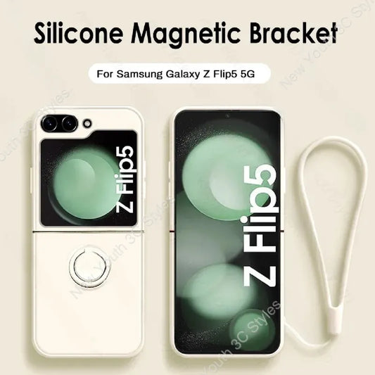 Lanyard Strap Case For Samsung Galaxy Z Flip5 5G Flip5 Holder Magnetic Cover Z Flip 3 flip 4
