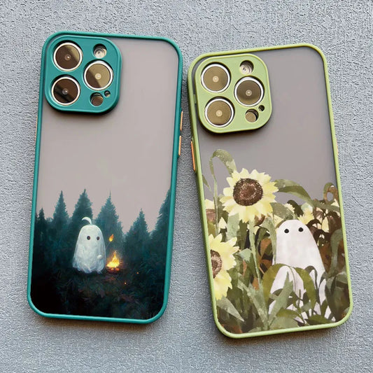 Cute Ghost Phone Case For iPhone 15 14 Plus 13 12 Pro Max Cover