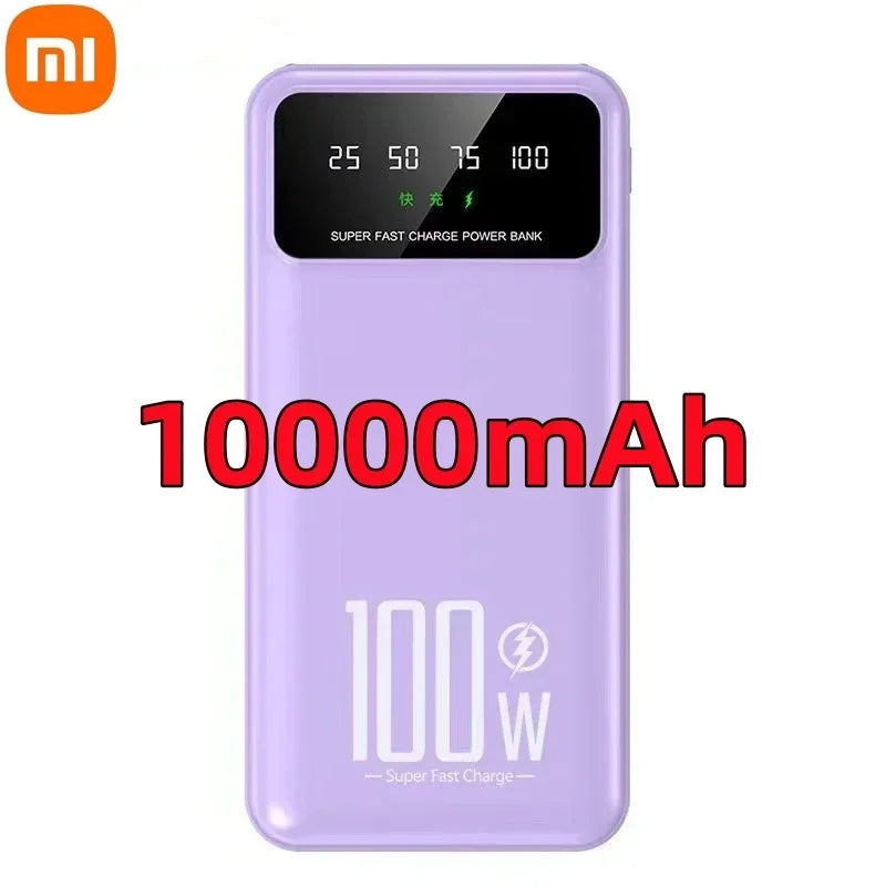 High Capacity 100W Fast Charging Power Bank Portable Charger Battery Pack Powerbank