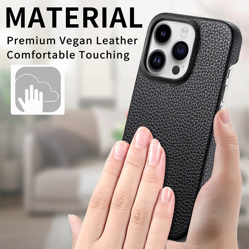 Luxury Leather Case For iPhone 15 13 14 Pro Max 12 Pro Plus Phone Cover