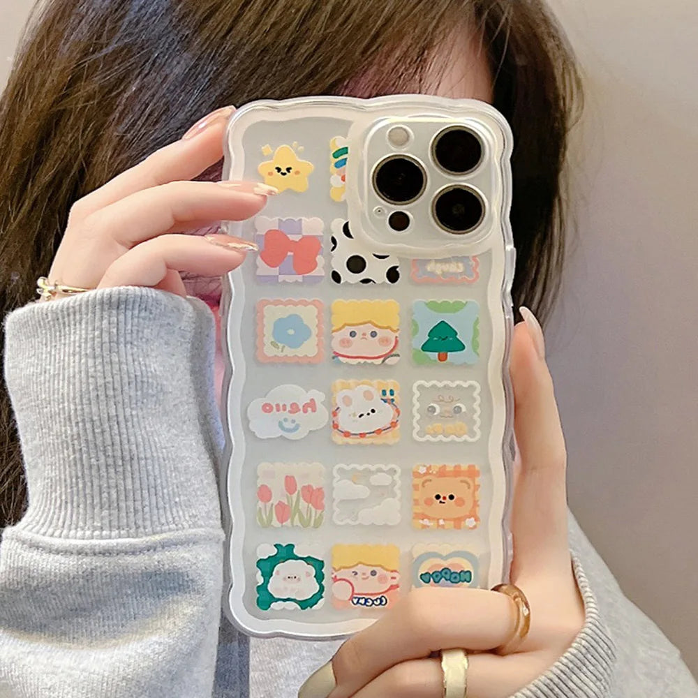 Cute Rabbit Phone Case For iPhone  14 Pro Max 13 12 Pro 15 Plus