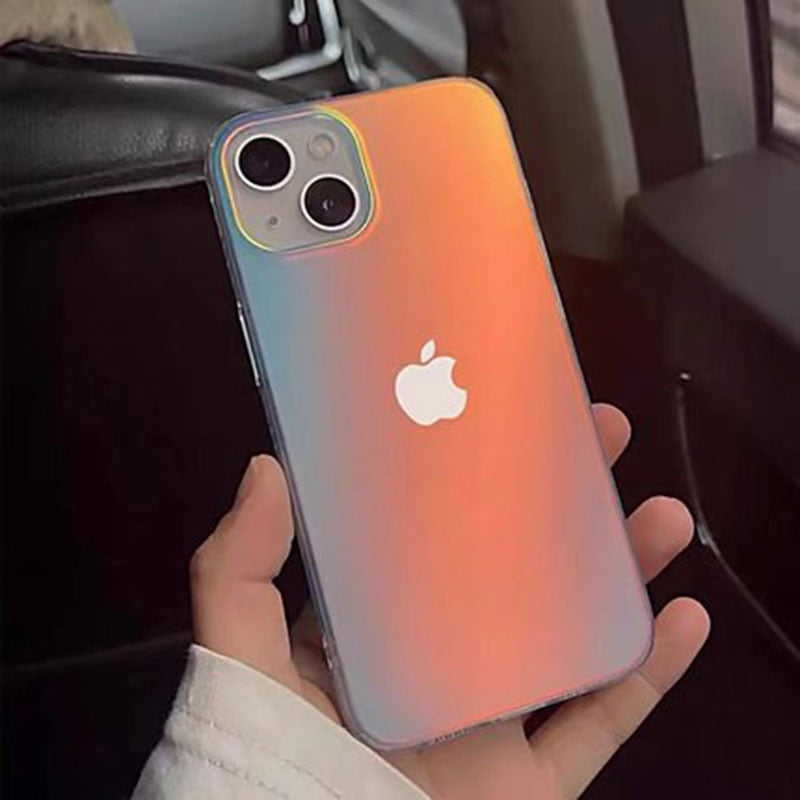 iPhone 15 14 13 12 Luxury Matte Laser Clear Phone Case