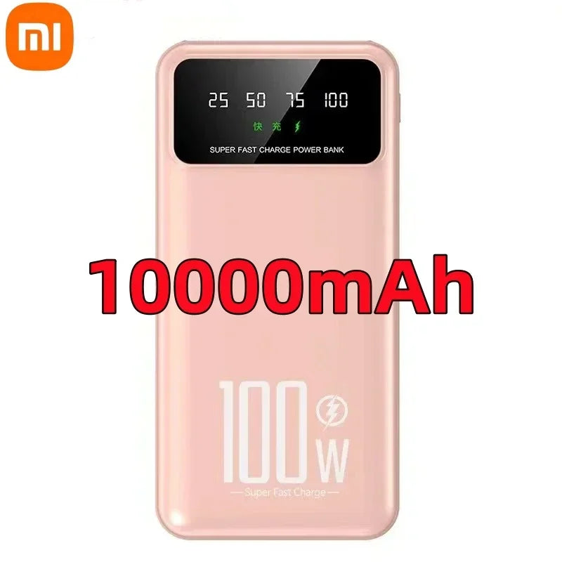 High Capacity 100W Fast Charging Power Bank Portable Charger Battery Pack Powerbank