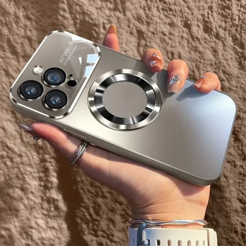 Titanium Metallic Color Magnetic Case for iPhone