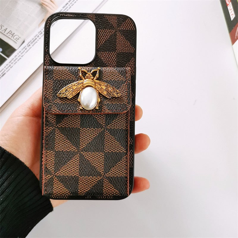 Leather Phone Cover Case For Iphone 14 13 12 Pro Plus