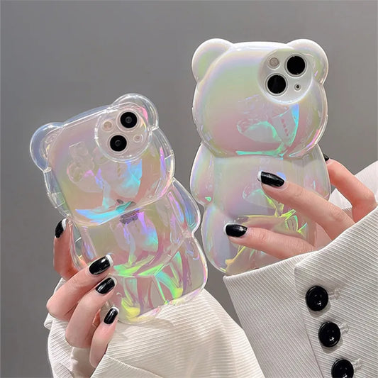 Bear Phone Case For iPhone 15 14 13 12 Pro Max Plus Cover