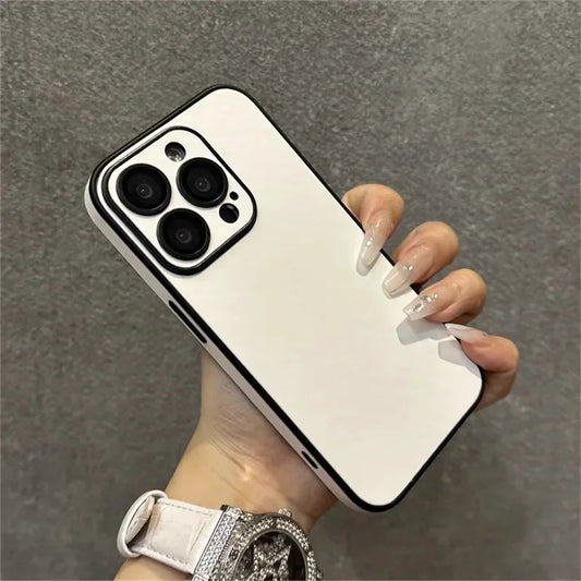 Double Color Leather iPhone Case