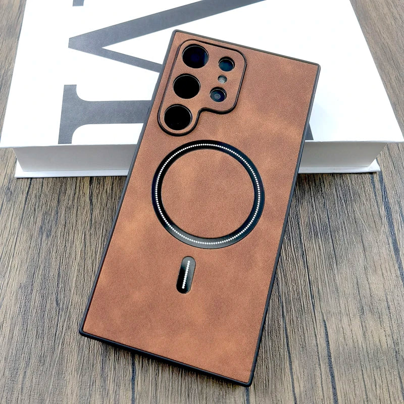 Matte Leather Case For Samsung Galaxy